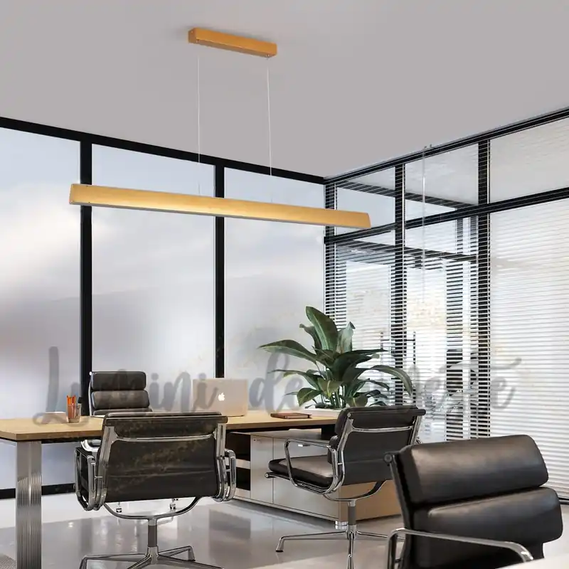 Candelabru LED 96W Minimalist Liniar Gold Edge, Telecomanda Livrare rapidă