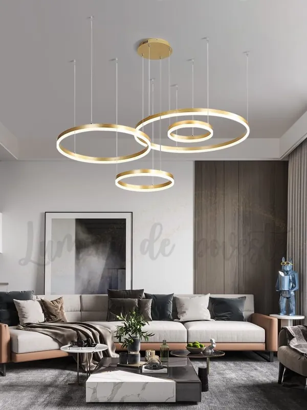 Candelabru LED 160W Minimalist Gold 20+30+40+50, Telecomanda Preferatul clienților