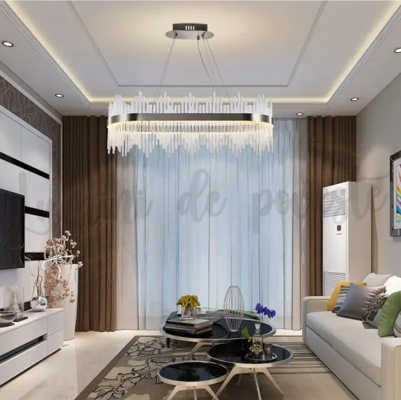 Candelabru LED 105W Cristal Harmony Silver 80x30 Reducere