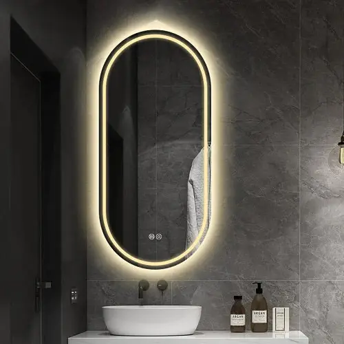 Oglinda LED 20W de baie Oval 50x80 LDPESNJ120 Calitate înaltă