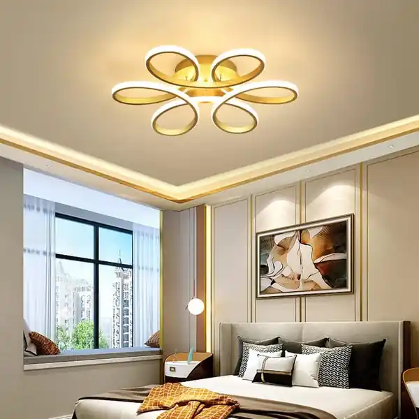 Plată securizată Lustra LED 120W Zaza Gold, Telecomanda