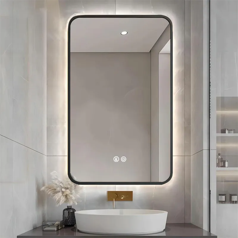 Livrare rapidă Oglinda LED 47W de baie Visage Black 60x80 OD039