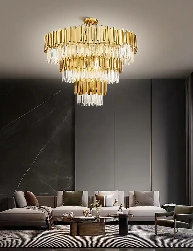 Livrare rapidă Candelabru Scaly Gold Matte 800+500+300