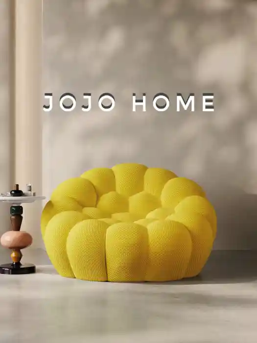 Fotoliu Premium Bubble - HD Foam Galben Cumpărături sigure
