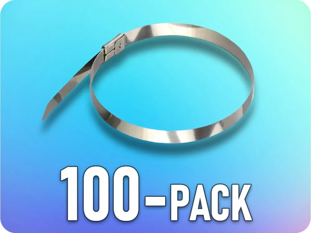 Bandă de strângere metalică 4,6x200mm/100-PACK! [11188] Cumpărături sigure