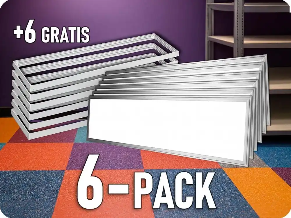 Panou LED 40W, 4800lm, 120x30cm + capace pentru montare/6-pack! Nu rata