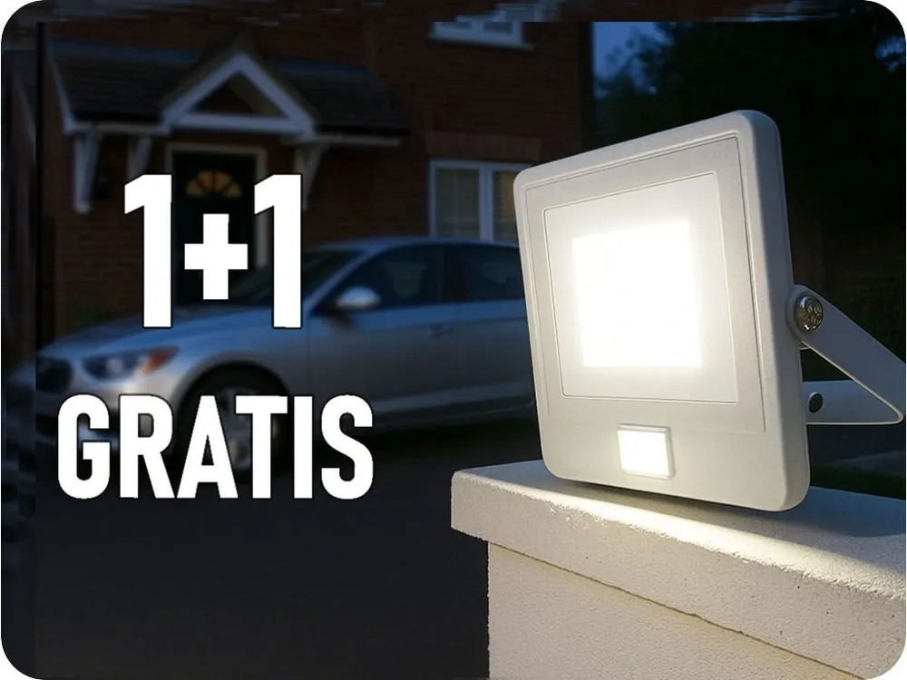 Reflector LED cu senzor PIR 30W, 2340lm, alb, 1+1 gratis! Retur ușor