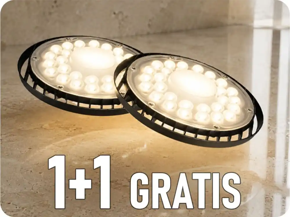 Cel mai vândut LED Highbay PLATEO SUN 4, 105W, 10500lm, negru, 1+1 gratis! [SLI044032NW_PW]