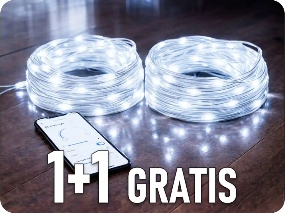 Lanț decorativ inteligent cu LED-uri 20m, 2,7W, 6500K, IP65, 1+1 gratis! [ML61610] Vezi acum