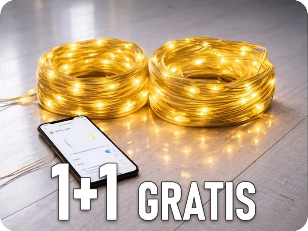 Disponibil imediat Lanț decorativ inteligent cu LED-uri 30m, 3,1W, IP65, 1+1 gratis! [ML61611]