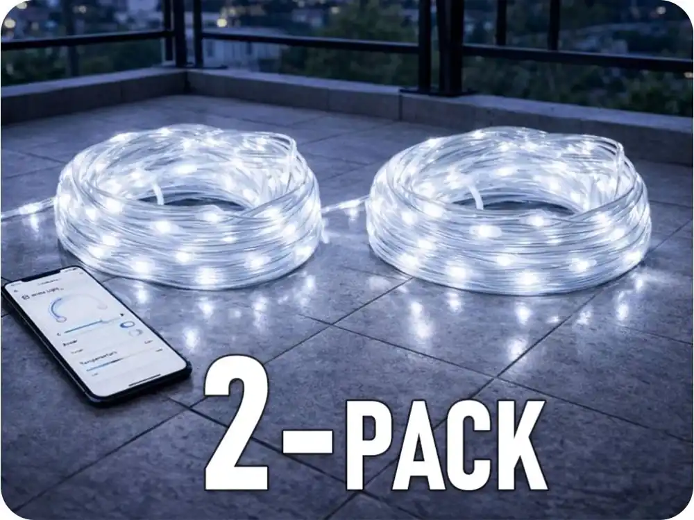 Preferatul clienților Lanț decorativ SMART cu LED-uri 50m, 3,2W, 6500K, IP65/2-PACK! [ML61614]