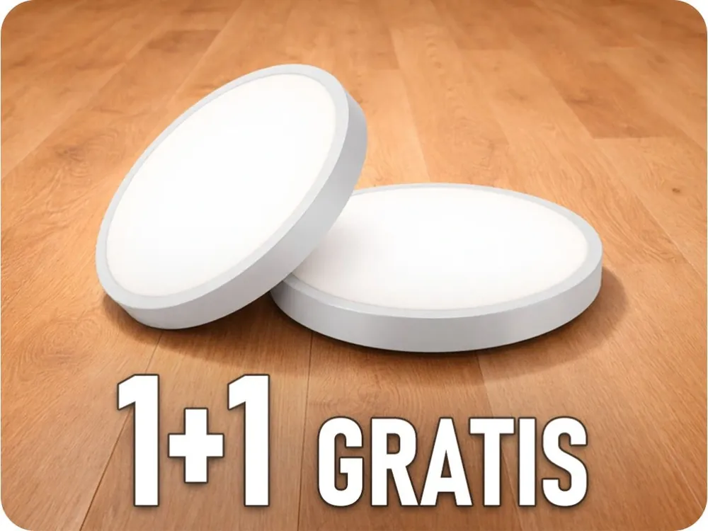 Promoție Lampă LED 36W, 3820lm, IP44, rotundă, ramă albă, 1+1 gratis!