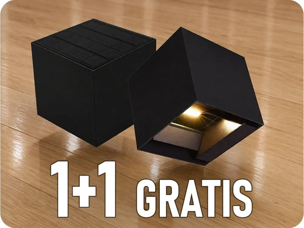 Retur ușor Lampă solară de perete LED cu senzor PIR 9W, 800lm, CCT, neagră, 1+1 gratis!