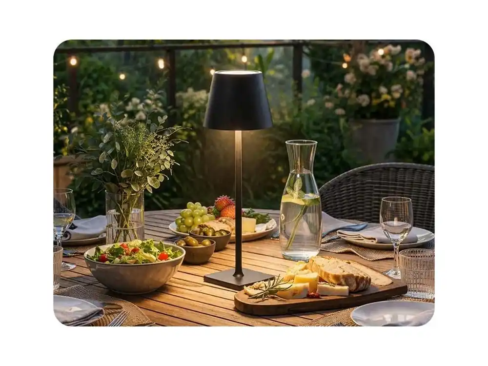 Ofertă de sezon Lampă de masă TAZA 3.5W, 400lm, CCT, reîncărcabilă, neagră [203853-II]