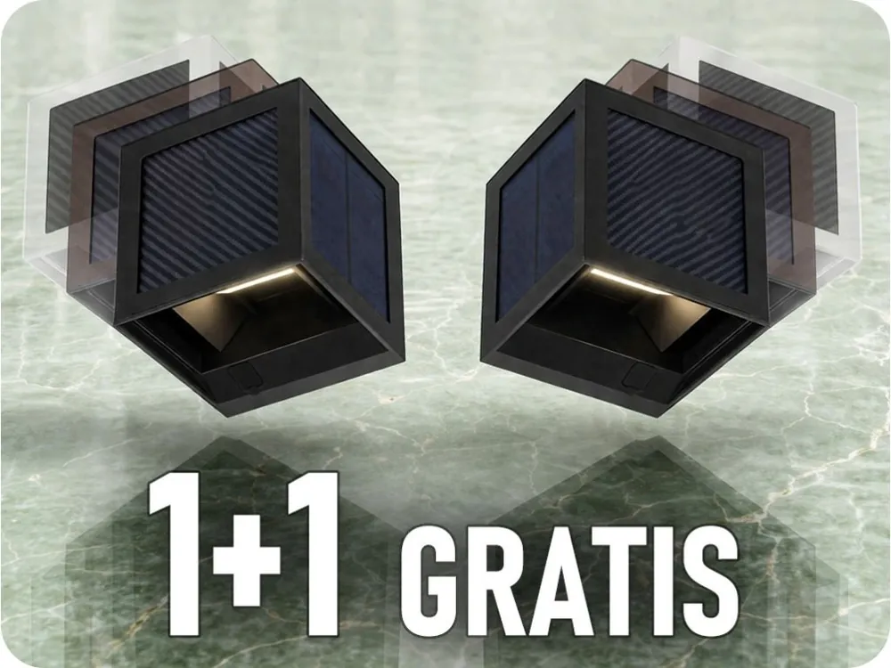 Mai ieftin Lampă solară de perete LED cu senzor PIR 2.25W, 900lm, CCT, 1+1 gratis!
