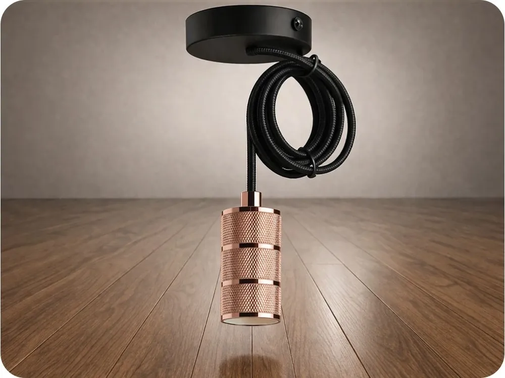 Lampă suspendată LED pentru 1xE27, 2m, auriu-roz [SZ61103] Preferatul clienților