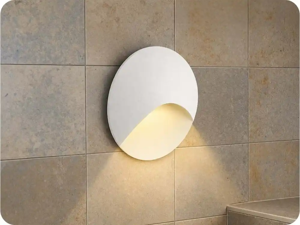 Plată securizată Lampă de scări încastrată cu LED 3W, 230lm, rotundă