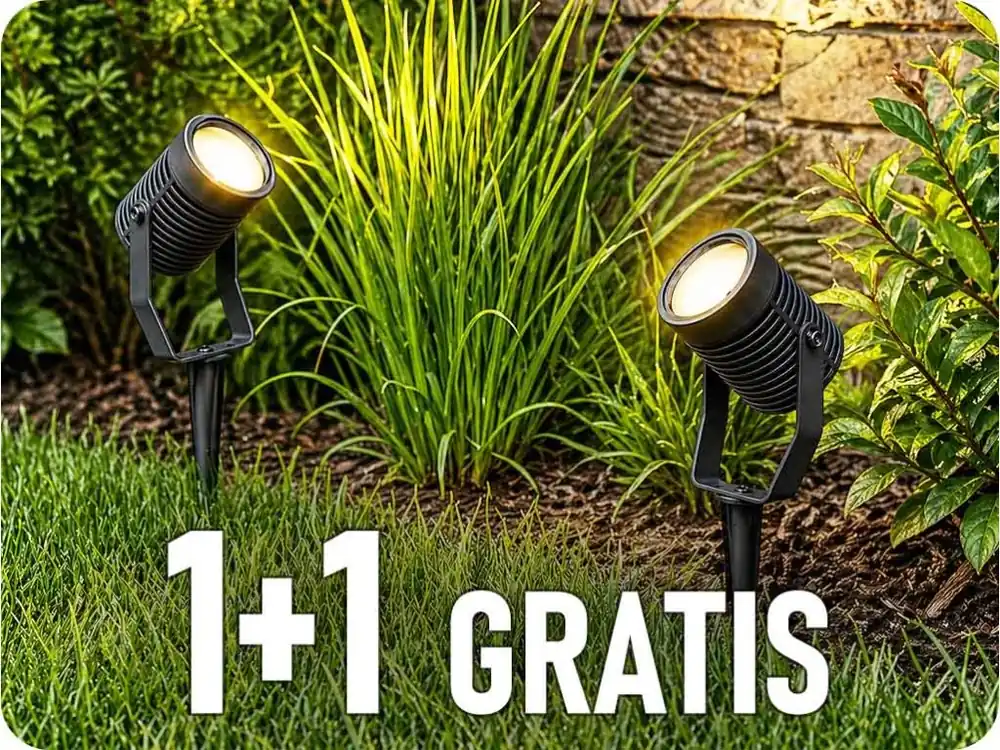 Lampă încastrată de grădină pentru GU10, aluminiu, neagră, 1+1 gratis! Promoție