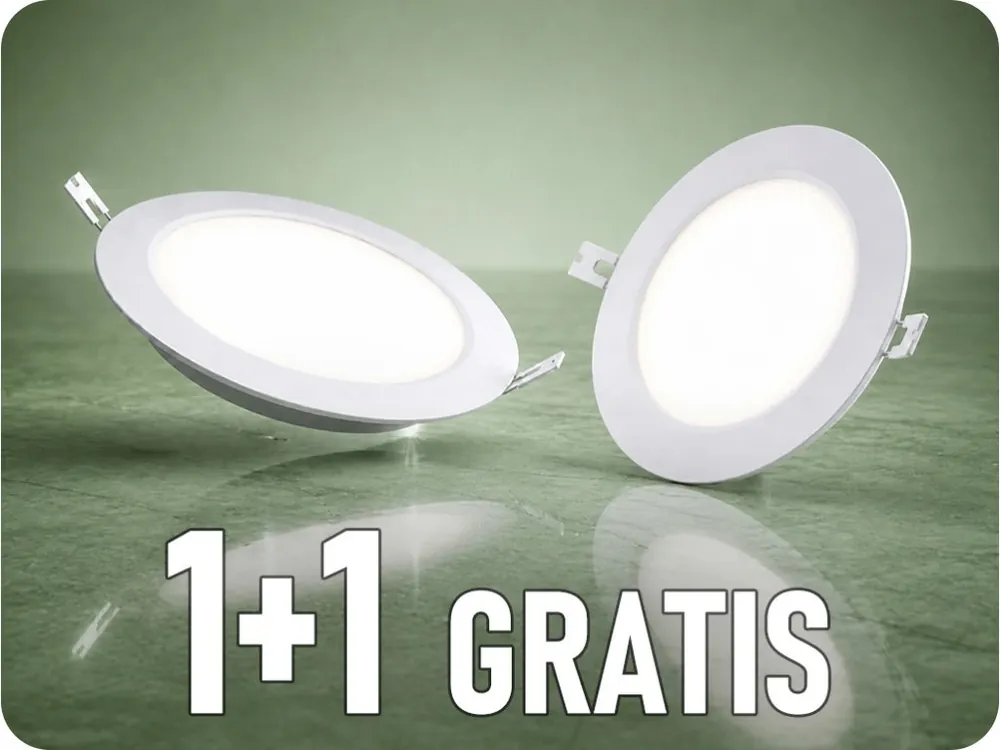 Panou LED încorporat cu sursă de alimentare 24W, 2640lm, CCT, Backlit, rotund, 1+1 gratis! Mai ieftin