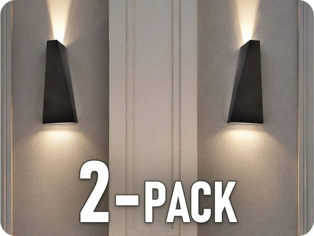 Aplic LED 6W, 450lm, negru/2-PACK! Plată sigură