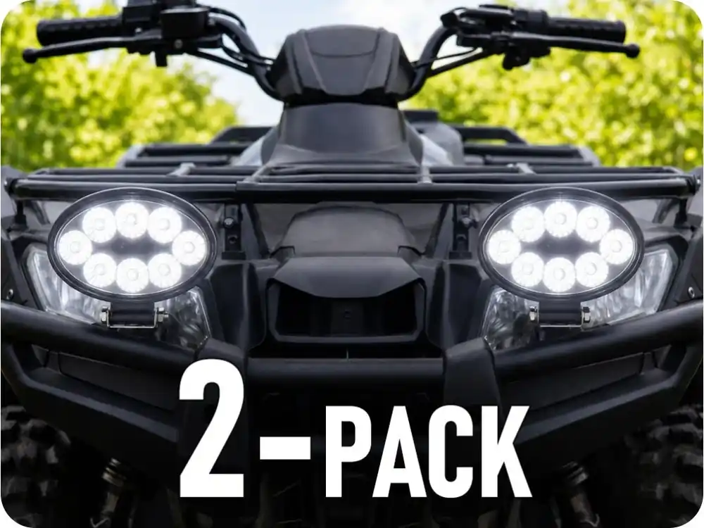 Lumină de lucru LED eliptică 24W, 1920lm, 8xLED, 12V/24V, IP67/2-PACK! [L0109-B] Nu rata