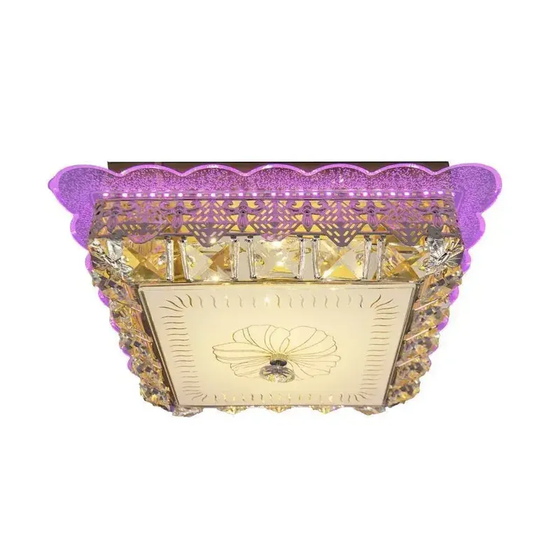 Lustra LED cu cristal ANAIDA RGB 20W, 3000K / 4000K / 6000K, Auriu Mai ieftin