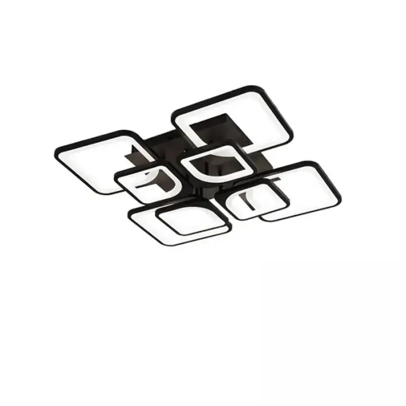 Lustra LED cu telecomanda FELY 192W, 8 Patrate, lumina Rece/Calda/Neutra, Dimabila, Alb Nu rata