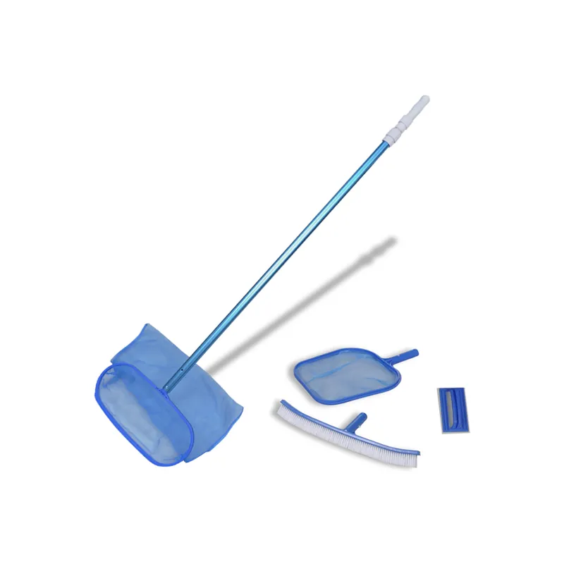 Chilipir Set de curatare a piscinei 1 perie 2 skimmere 1 tub telescopic
