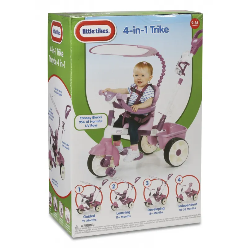 Livrare expres TRICICLETA 4IN1 ROZ
