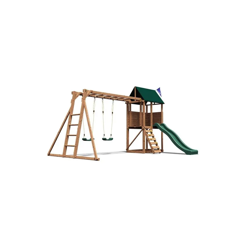 Calitate înaltă Spatiu de joaca din lemn SquirrelFort, 4.1m x 3.25 m x 2.51 m, Dunster House
