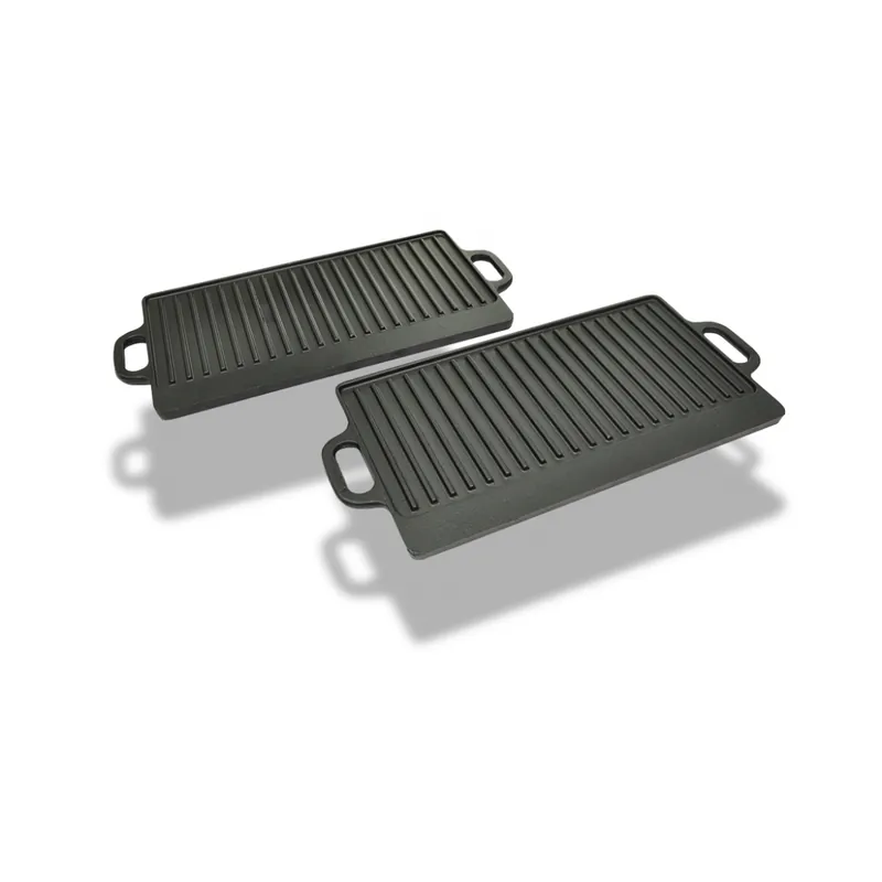 Placa gratar reversibila din fonta (2 bucati) Reducere