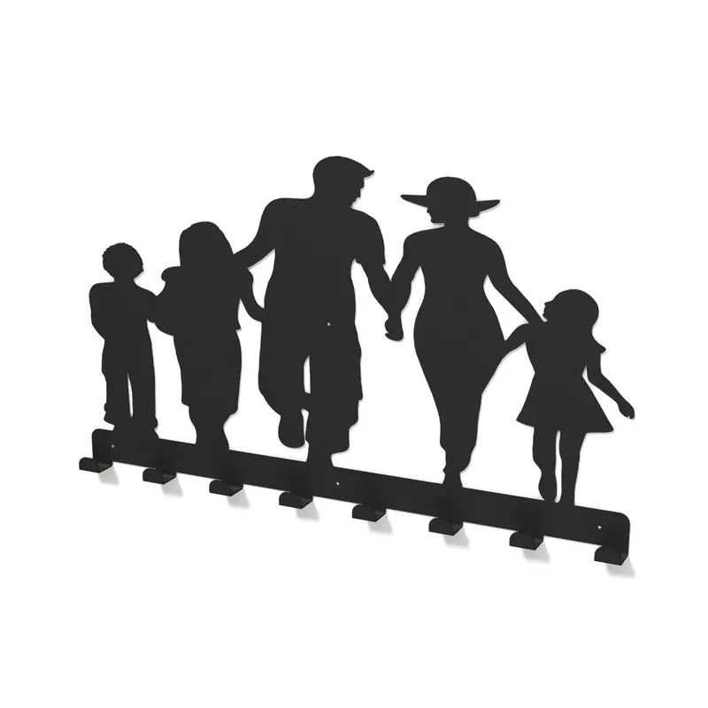 Cuier metalic FAMILIE -model 4005 Negru Retur ușor