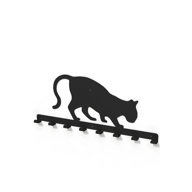 Disponibil imediat Cuier metalic forma PISICA Model-3202 Negru