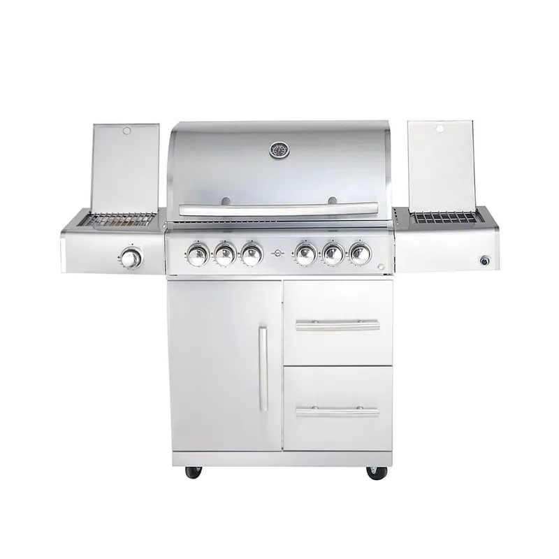 Gratar pe gaz din inox ALL ‘GRILL Top-Line Chef L 500904-S24, cu 4.2 arzatoare si sertare de depozitare Cel mai vândut
