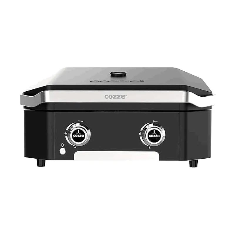 Doar azi Gratar pe gaz tip plancha cu 2 arzatoare si capac Cozze 600 5 kW 90514