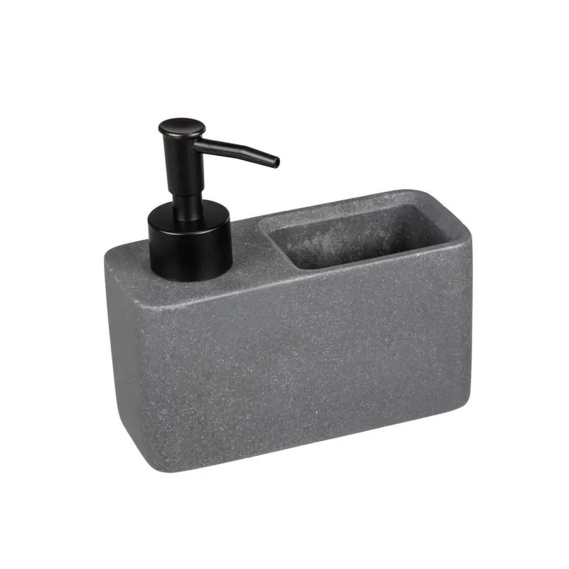 Disponibil imediat Dispenser pentru sapun lichid cu suport burete integrat Wenko Resa Grey 54669100