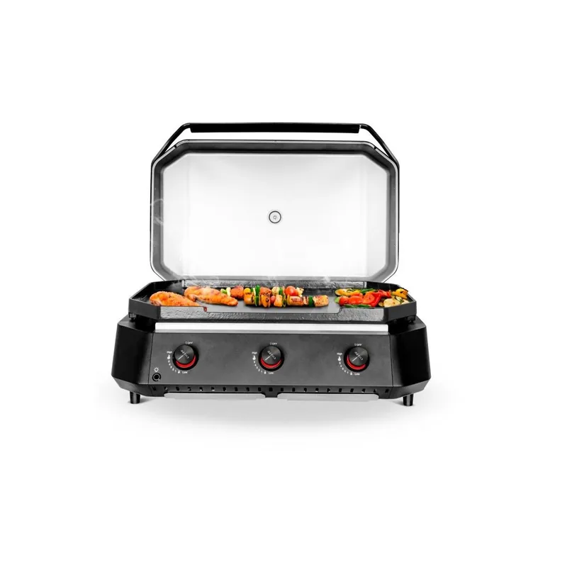 Gratar pe gaz tip plancha cu 3 arzatoare si capac Cozze 3-B 800 7,5kW 90516 Reducere