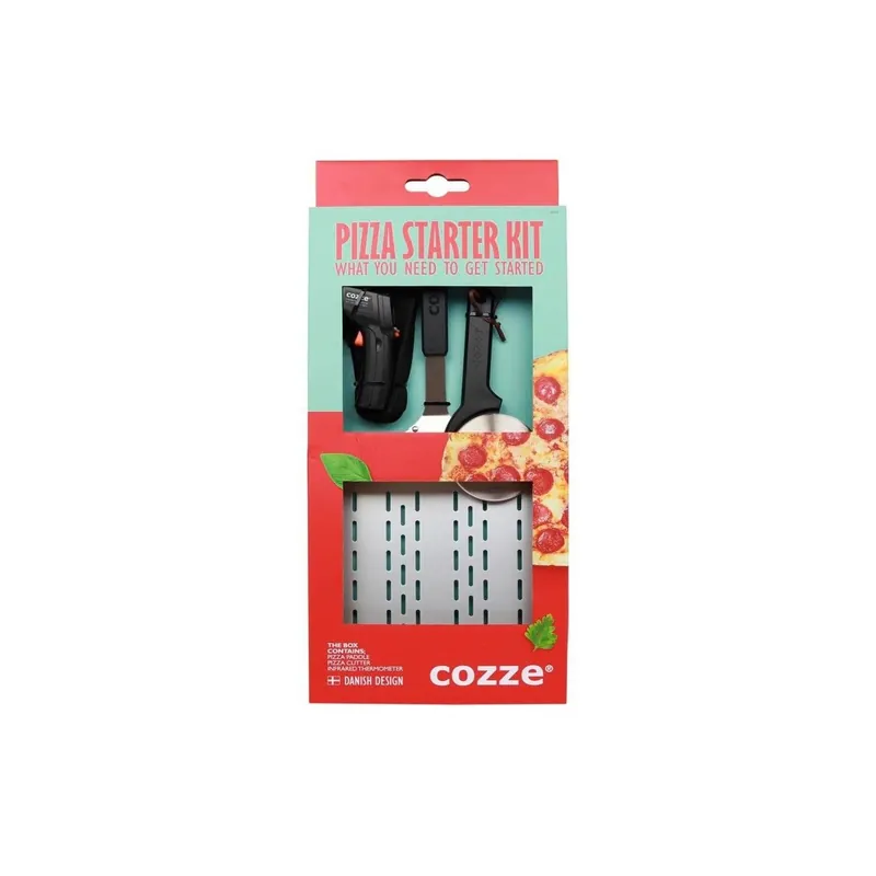 Cumpără online Set 3 piese, feliator, termometru si paleta pentru pizza Cozze 90380