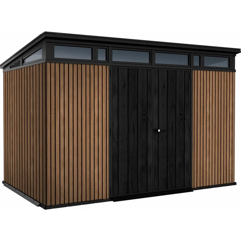 Disponibil imediat Magazie de grădină din plastic Keter Signature Venetian Brown Penthouse 11.7, 279 cm x 216cm, cod 259825