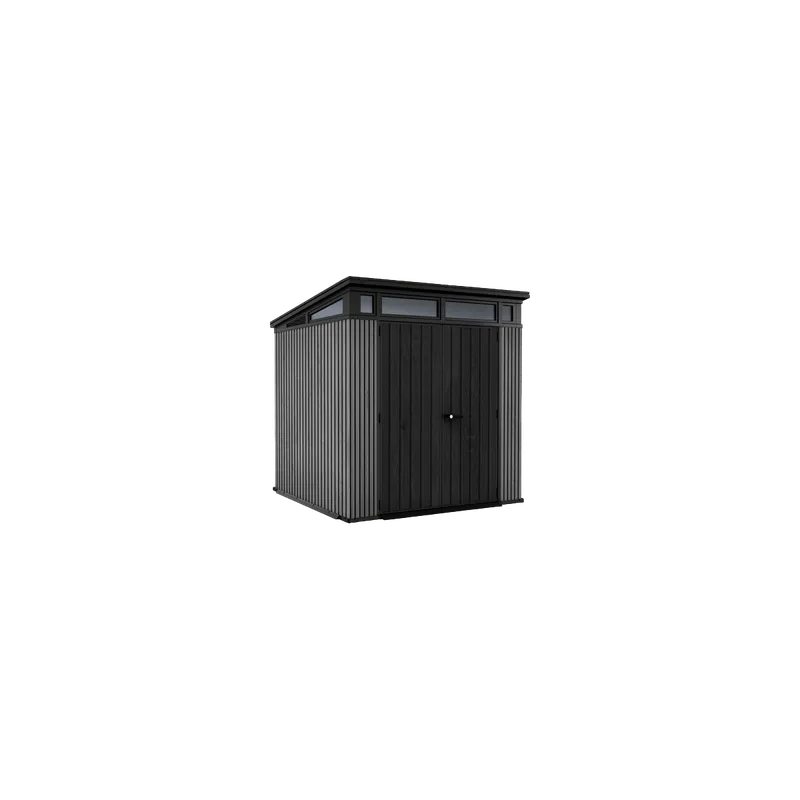 Magazie de grădină din plastic Keter Signature Penthouse, 7x7, 216 x 216, Gri Venetian, cod 259816 Promoție