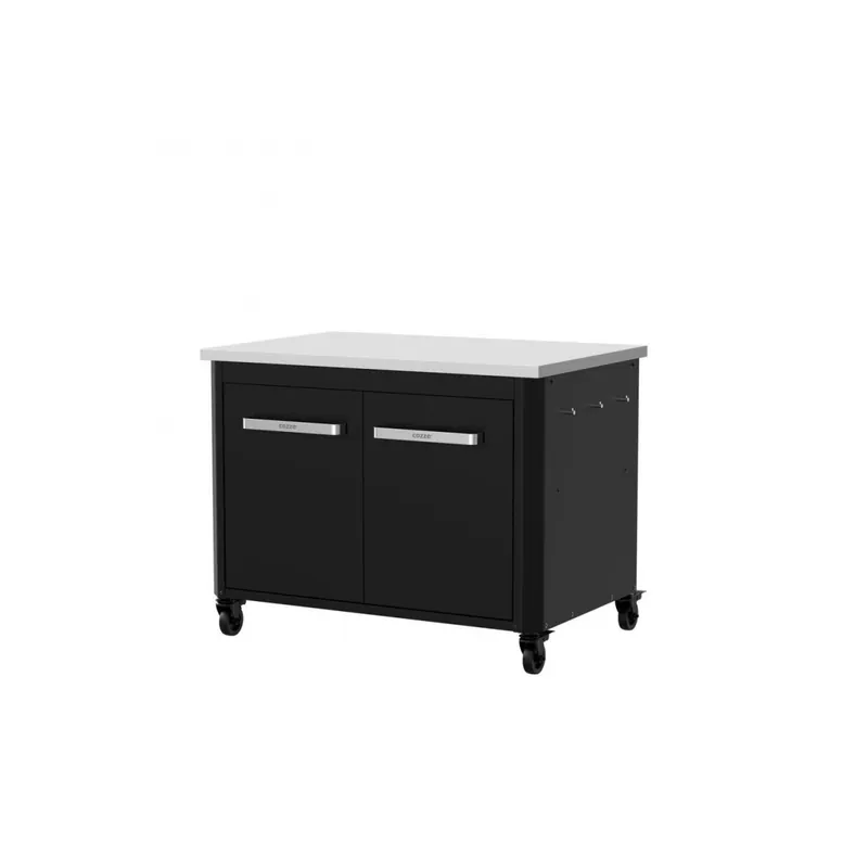 Ofertă Modul bucatarie de exterior dulap jos cu 2 usi si rafturi de depozitare, blat de lucru din inox 90x60x70 cm Cozze 90536