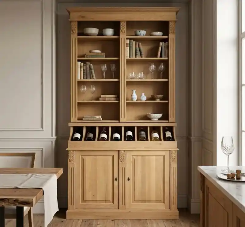 Bufet bibliotecă din stejar Preferatul clienților