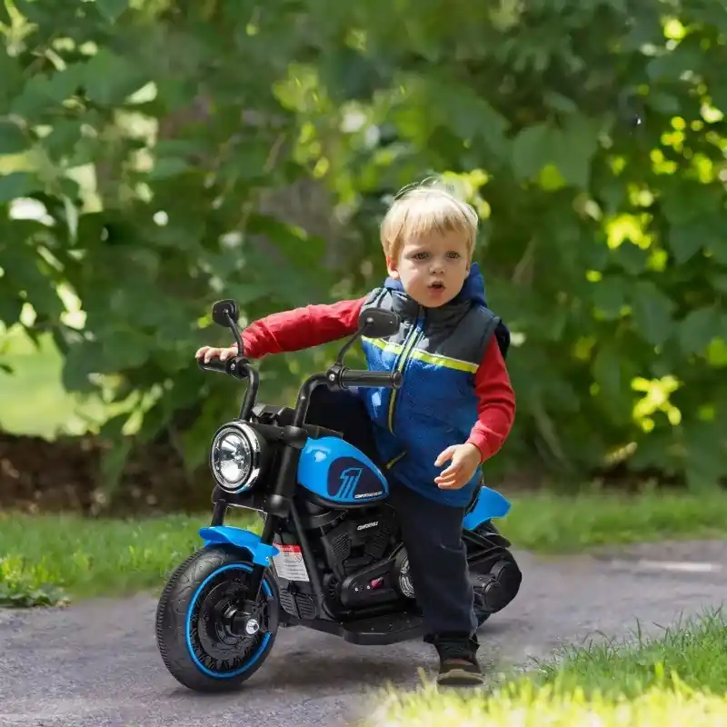 Doar azi Motocicletă electrică pentru copii albastră + neagră